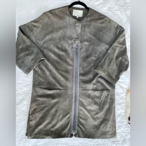 3.1 Phillip Lim Suede Coat with Silk Lining, Size 2